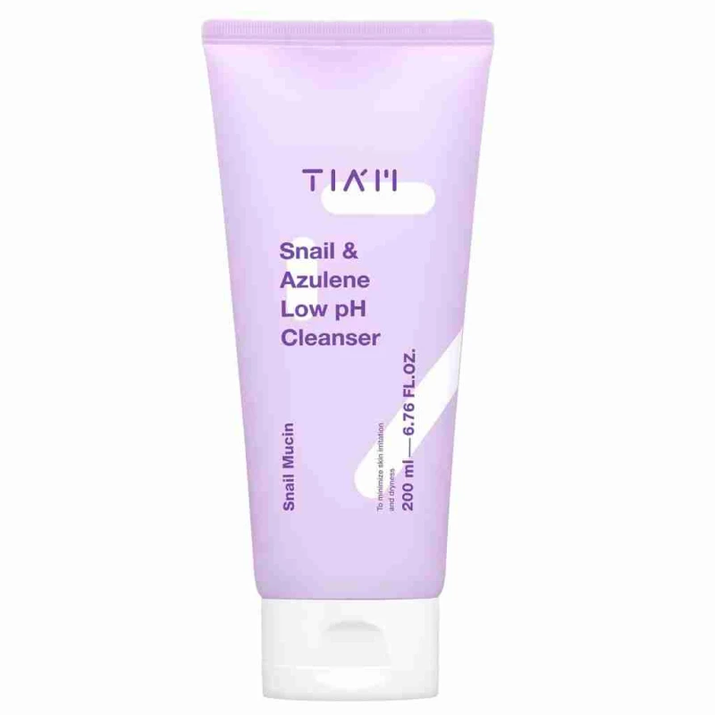 Tiam Snail & Azulene Low pH Cleanser Gentle Face Wash for Sensitive Skin 200ml – Soothing, Hydrating, and Effective Daily Cleansing Routine for a Healthy Glow