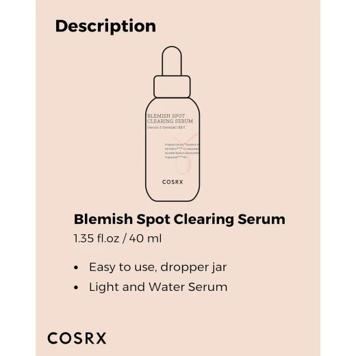 COSRX AC Collection Blemish Spot Clearing Serum for Acne Prone Skin 40ml with Centella Niacinamide EGF Cruelty Free Korean Skincare - Cosrx - Image 5
