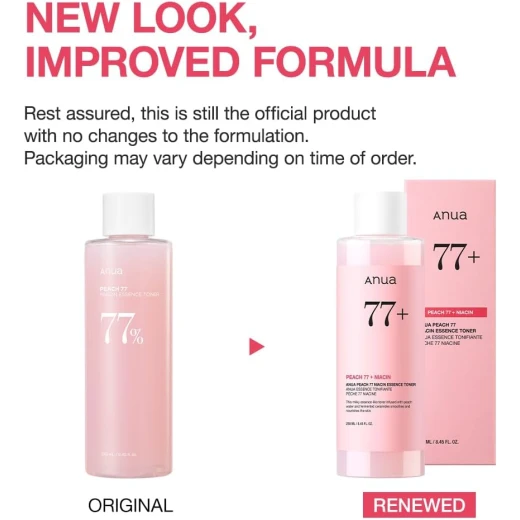 تونر Anua Peach 77 Niacin Essence 250 مل، تونر الوجه الكوري المشرق لبشرة زجاجية - أنوا - Image 5
