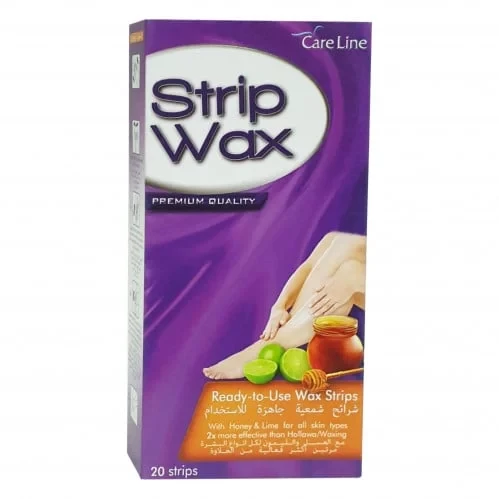 Ghalm Honey and Lemon Wax Strips 20 Count, Effective Hair Removal