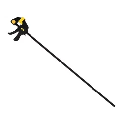 Deli Tools EDL110136 36 Inch Quick Bar Clamp, A3 Steel, Black and Yellow, Carpenter's Clamp