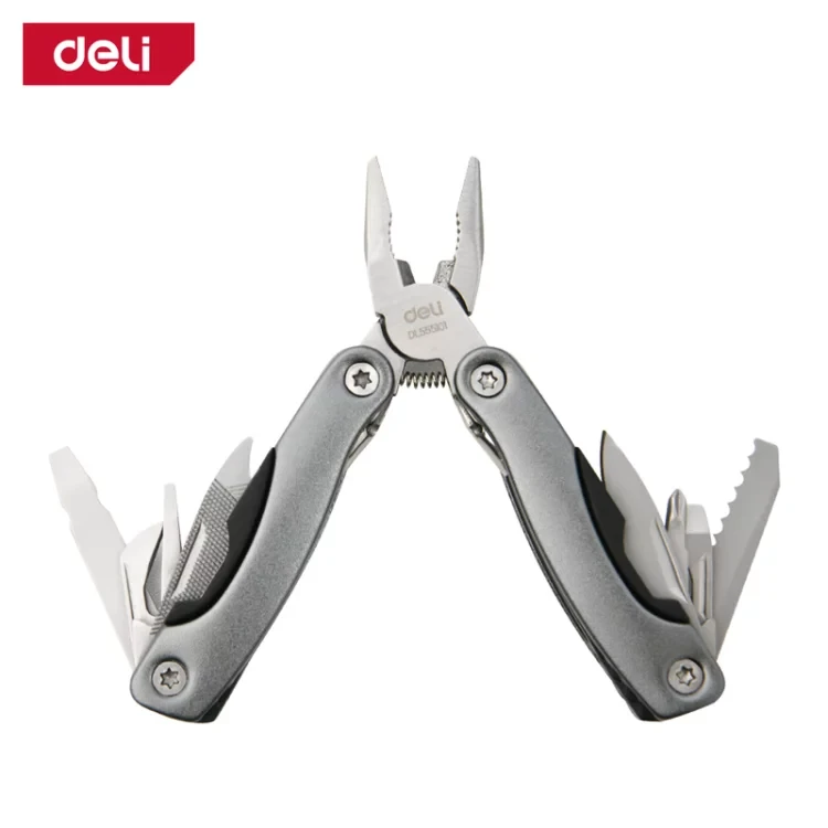 Deli Multi-Tool Pliers 12-in-1 Folding EDL555101 for DIY and Repair - Deli