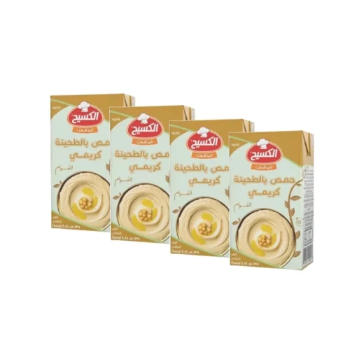 Al Kasih Creamy Hummus Tahini Dip, Delicious Mediterranean Chickpea Spread, Perfect for Dipping and Snacking, 135g Pack of 4 Al Kasih Creamy Hummus Tahini Dip, Delicious Mediterranean Chickpea Spread, Perfect for Dipping and Snacking, 135g Pack of 4