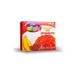 Noon Delight Banana and Strawberry Jelly Dessert 85g, Delicious Fruity Snack