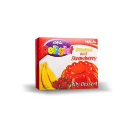 Noon Delight Banana and Strawberry Jelly Dessert 85g, Delicious Fruity Snack