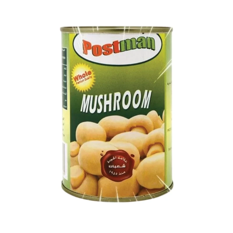 Postman Whole Button Mushrooms 400g Pack of 24 Cartons for Culinary Use - Postman