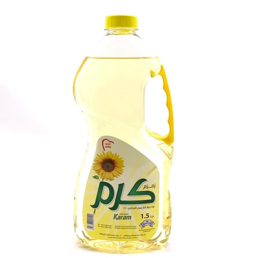 Karam Sunflower Cooking Oil 1.3 Liter Bottle for All Your Culinary Needs, Rich in Vitamin E and Healthy Fats, Perfect for Frying, Baking, and Sautéing Dishes, Pack of 1