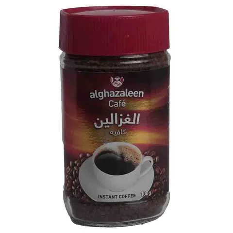 قهوة نسكافيه الغزالين سريعة التحضير 100 غرام، نكهة غنية، مثالية للصباح قهوة نسكافيه الغزالين سريعة التحضير 100 غرام، نكهة غنية، مثالية للصباح