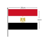Egypt Flag on Stick 14cm x 20cm Lightweight Portable for Celebrations and Events