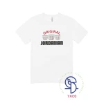 Original Jordanian Kids T Shirt White Cotton Tee 4 Years Old Premium Quality Soft Fabric Vibrant Colors Turkish Made Unique Designs - Original jordanian