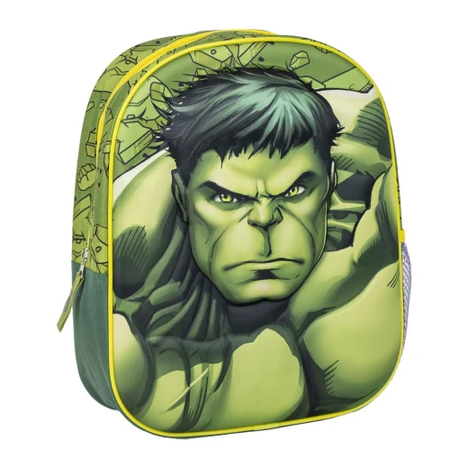 Cerda Kids Avengers Hulk 3D Backpack, Durable Polyester, Adjustable Straps, 25 x 31 x 10 cm - Cerda - Image 2