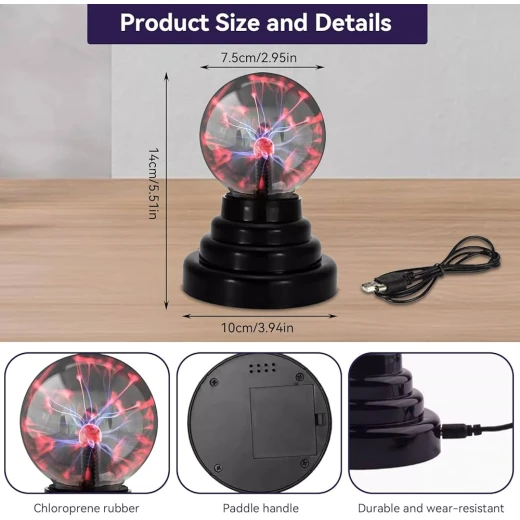 The Source Plasma Ball 6 Inch Retro Science Gift with Sound Reactive Mode - The Source - Image 9