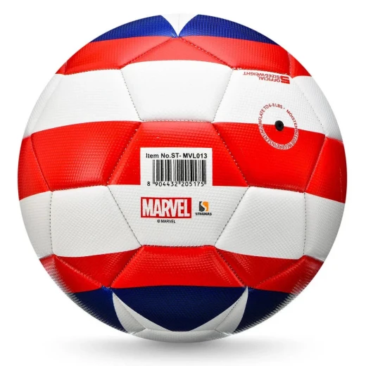 Marvel Captain America Striped Football: Durable PVC Soccer Ball with Striking Design for Kids, 22cm Diameter, Perfect for Indoor/Outdoor Play & Marvel Fans - Marvel - Image 3