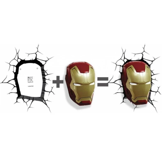 The Source Iron Man 3D Wall Light Marvel Night Light for Kids Room - The Source - Image 7