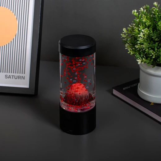 The Source Round Mini Volcano Lamp: Eruption Effect with Red Beads, Desk & Bedside Table Friendly, Quiet Operation, Requires 3xAA or USB Power, 10x10x23cm Size - The Source - Image 6