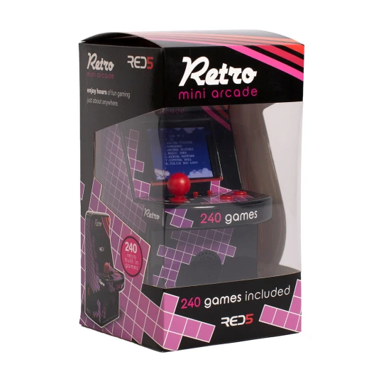 The Source Mini Arcade Machine for Kids Age 8+ with 240 Retro 8 Bit Games 2.5 Inch TFT Color Screen Portable Handheld Console Battery Operated Fun for Travel
