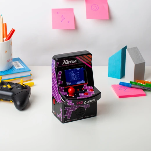 The Source Mini Arcade Machine for Kids Age 8+ with 240 Retro 8 Bit Games 2.5 Inch TFT Color Screen Portable Handheld Console Battery Operated Fun for Travel - The Source - Image 4