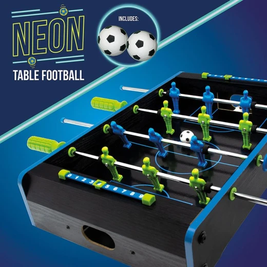 The Source Neon Table Soccer Game for Kids and Adults, Compact Design, Blue and Green Teams - The Source - Image 3