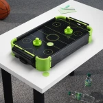 The Source Neon Air Hockey Table Mini Game Set for Kids, 2 Paddles, 2 Pucks - The Source