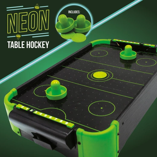 The Source Neon Air Hockey Table Mini Game Set for Kids, 2 Paddles, 2 Pucks - The Source - Image 7