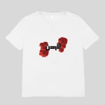 Premium Kids White T shirt featuring Urdon Poppy Flower Print Ideal for Independence Day Celebrations & National Occasions 0 1 Year Baby Cotton Tee Black Color
