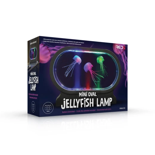 The Source Mini Jellyfish Lamp Oval Design Calming LED Mood Light 20cm - The Source - Image 2