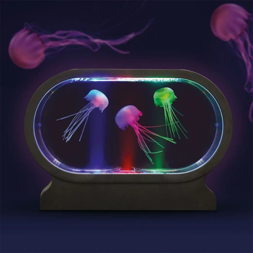 The Source Mini Jellyfish Lamp Oval Design Calming LED Mood Light 20cm - The Source - Image 3