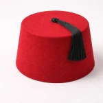 Authentic Kids Tarboush Traditional Hat Red and White Stripe Design One Size Fits Most Perfect for Parties and Cultural Events Durable Fabric Made in 1 Piece