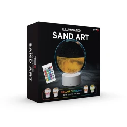 The Source Light Up Sand Art Lamp: Illuminate Your Space with 1 Unique Home Decor Piece. Features enchanting sand movement, Neon LED lighting, and requires 3 AA batteries.