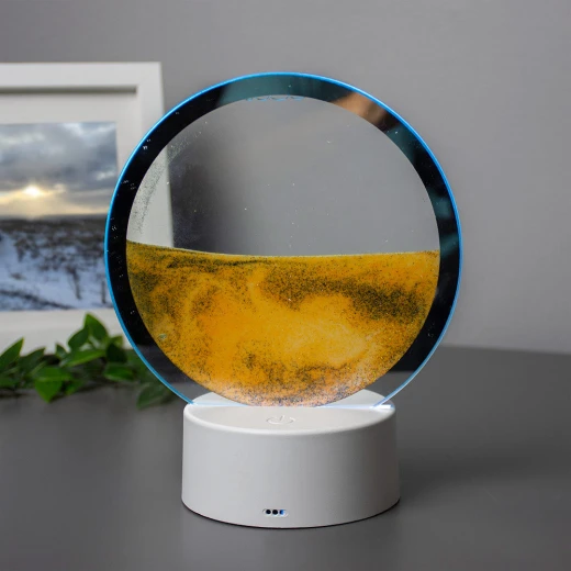The Source Light Up Sand Art Lamp: Illuminate Your Space with 1 Unique Home Decor Piece. Features enchanting sand movement, Neon LED lighting, and requires 3 AA batteries. - Source of light - Image 3