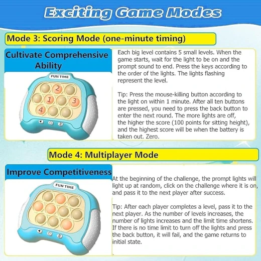 The Source Push Popper Game Blue Electronic Skill Game for Kids and Adults - The Source - Image 30