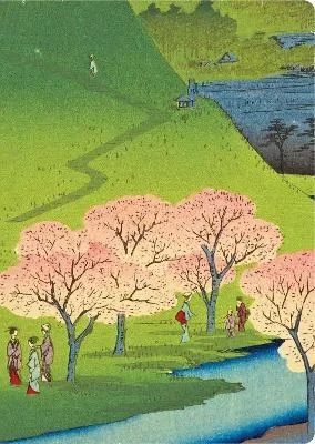 Hiroshige Cherry Blossoms Hardcover Journal Notebook, Japanese Art, Elegant Design
