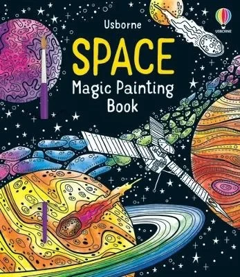 Space Magic Painting Book for Kids, Mess Free Water Reveal, Planets and Stars - Image 2