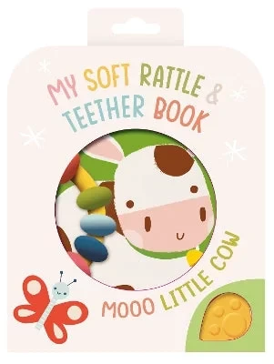 Moo! Cow Soft Baby Book Rattle and Teether Toy, Sensory Development, 1 Count Moo! Cow Soft Baby Book Rattle and Teether Toy, Sensory Development, 1 Count
