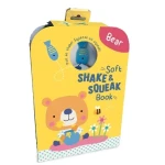 Soft Shake & Squeak Baby Book Bear Theme 1st Development Sensory Toy Interactive Playtime 6+ Months