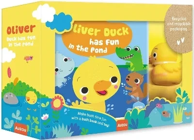 My First Bath Book & Toy Oliver Duck Fun In The Pond Waterproof Baby Book