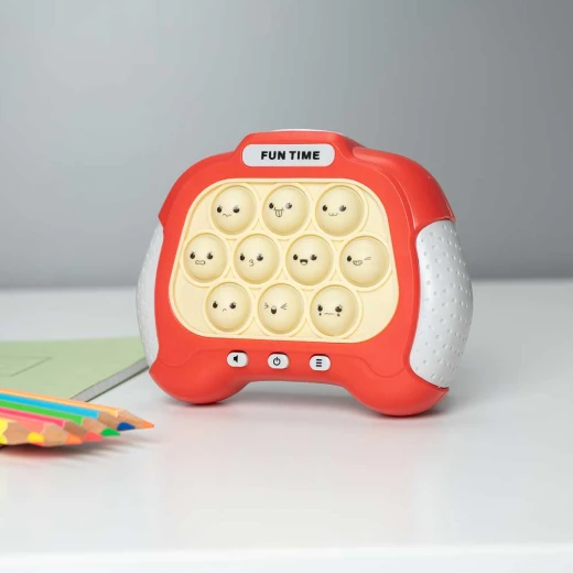 The Source Electronic Push Popper Game Red Edition for Parties Skill Based Gameplay with Light Up Emoji Popper 10 x 12.5 x 5.5 cm Requires 3 AAA Batteries - The Source - Image 2