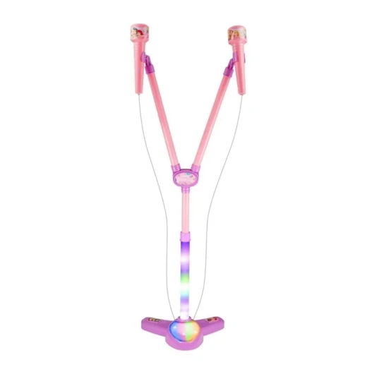 ميكروفون ديزني برنسيس للكاريوكي RGB حامل ميكروفون مزدوج بلوتوث للأطفال 3+ - ديزني - Image 6