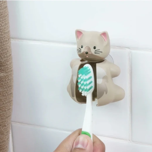 Flip Fun Animal Cat Toothbrush Cover for Kids: Protective and Hygienic Travel Case with Playful Cat Design, Easy Flip Open, Fits Standard Toothbrushes, Child Safe Materials - Image 4