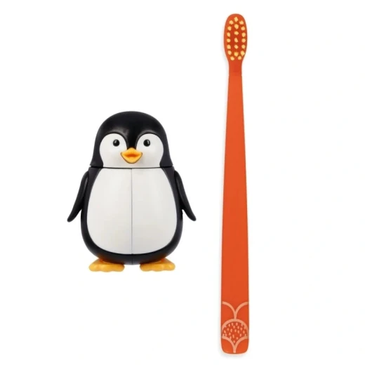 Flipper Fun Animal Penguin Toothbrush Cover Combo Pack for Kids, Travel Friendly - Flipper fun animal - Image 3