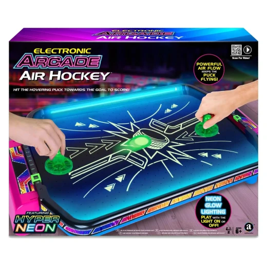 Ambassador Electronic Arcade Air Hockey Table Hyper Neon Series for Kids and Family - Ambassador - Image 2