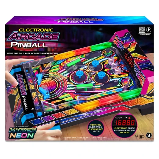 Ambassador Electronic Arcade Pinball Hyper Neon Series Game for Kids and Adults - Ambassador - Image 2