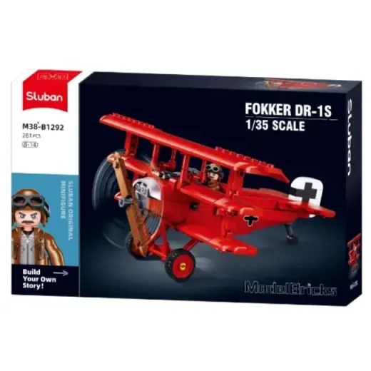 موديل بريكس فوكر DR 1S طائرة نموذج بمقياس 1/35، 281 قطعة - موديل بريكس - Image 2
