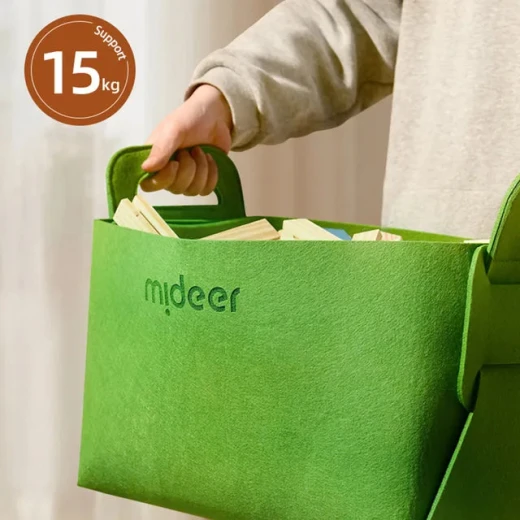 Mideer Toy Storage Bag Green for Ages 3+ Durable and Spacious Organizer for Kids' Toys Portable and Easy to Clean - MIDEER - Image 2