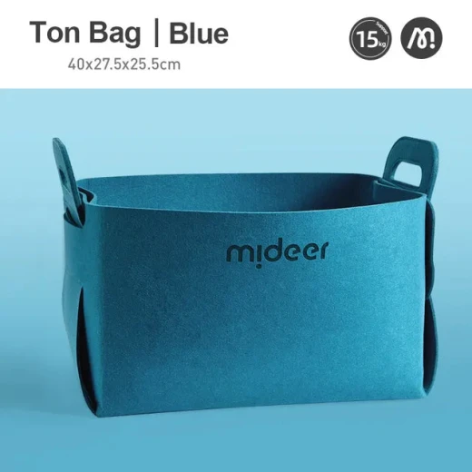 Mideer Toy Storage Bag Blue Designed for Ages 3+ Durable and Spacious Organizer Perfect for Children's Toys Featuring a Convenient Handle for Easy Transport 1 Bag Included - MIDEER - Image 5