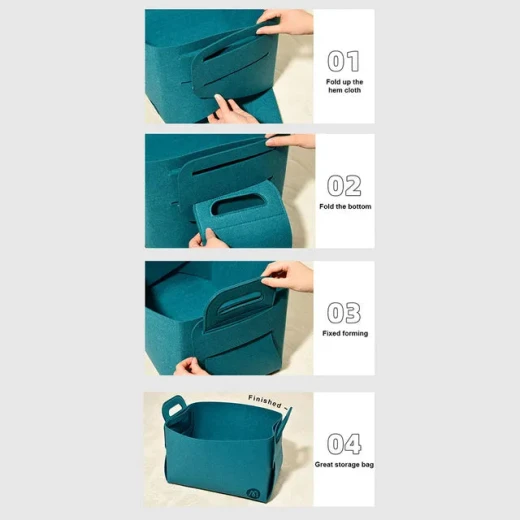 Mideer Toy Storage Bag Blue Designed for Ages 3+ Durable and Spacious Organizer Perfect for Children's Toys Featuring a Convenient Handle for Easy Transport 1 Bag Included - MIDEER - Image 6