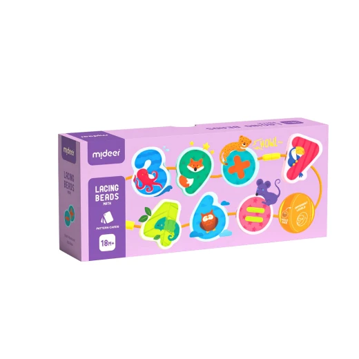 Mideer Lacing Beads Numbers and Animals Educational Toy for Toddlers 18 Months+ - MIDEER - Image 2