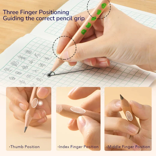 Mideer Thick Triangular Pencils HB Set 30 Pcs Perfect for Ages 6+ Ideal for School and Creative Activities - MIDEER - Image 4
