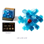 Mideer Neon Space Kongming Lock Ball in Cage Puzzle for Kids Aged 3+, Colorful 3D Brain Teaser Educational Toy for Problem Solving and Spatial Reasoning, Fun Gift Idea - MIDEER