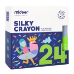 Mideer Washable Silky Crayons Art Set for Kids 24 Colors Age 3 Plus Bright Vibrant Colors Non Toxic Smooth Application Perfect for Young Artists and Creative Exploration - MIDEER